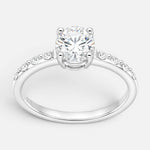 Anillo Solitario Moissanita y Circones 18