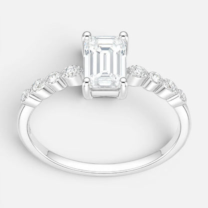 Anillo Solitario Moissanita y Circones 20