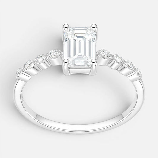 Anillo Solitario Moissanita y Circones 20