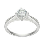 Anillo Solitario Moissanita y Circones 13