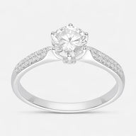 Anillo Solitario Moissanita y Circones 19