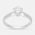 Anillo Solitario Moissanita y Circones 14