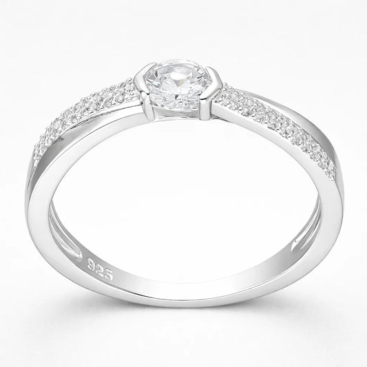 Anillo Líneas Cruzadas Circón 16