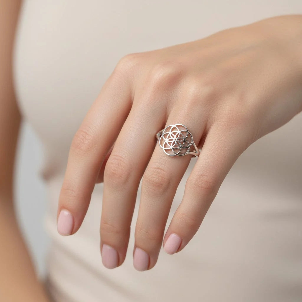 Anillo Flor Mandala 17