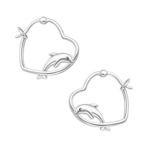 Argolla Corazón Delfín 16x19 mm