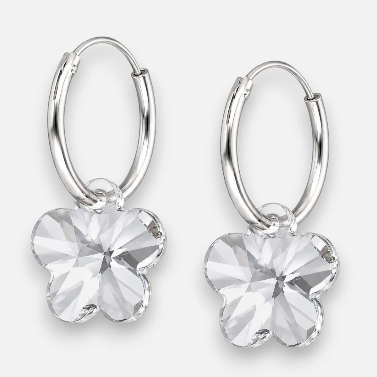 Argolla Flor Cristal Hecho con Swarovski 14 mm