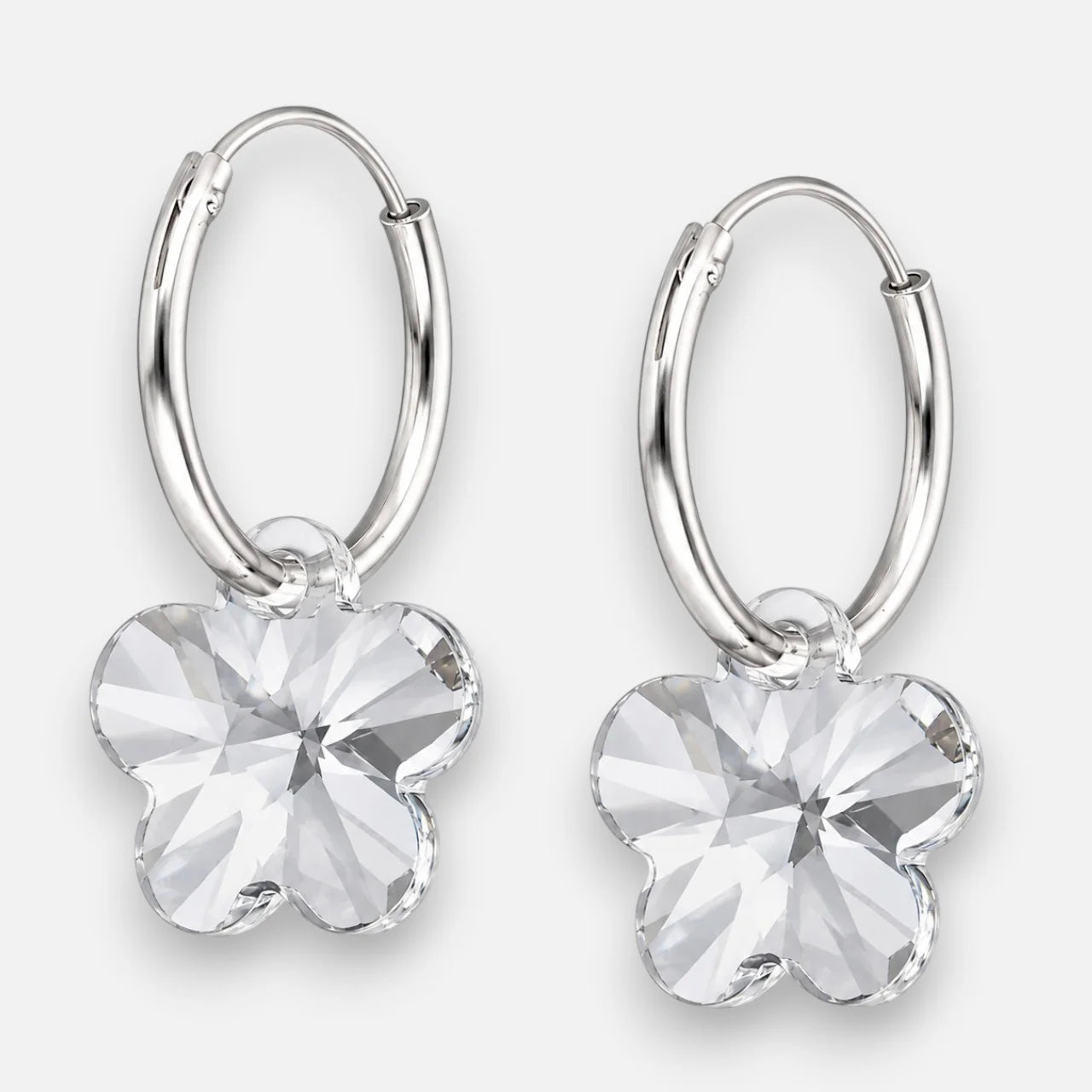 Argolla Flor Cristal Hecho con Swarovski 14 mm