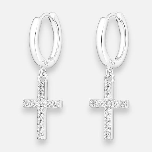 Argolla Huggie Cruz Circones 12 mm