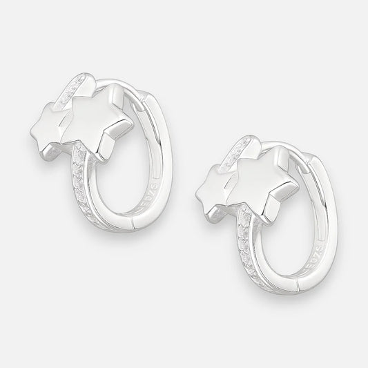 Argolla Huggie Estrella Circones 13 mm
