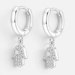 Argolla Huggie Mano de Fátima Circones 11 mm