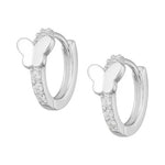 Argolla Huggie Mariposa Circones 12 mm