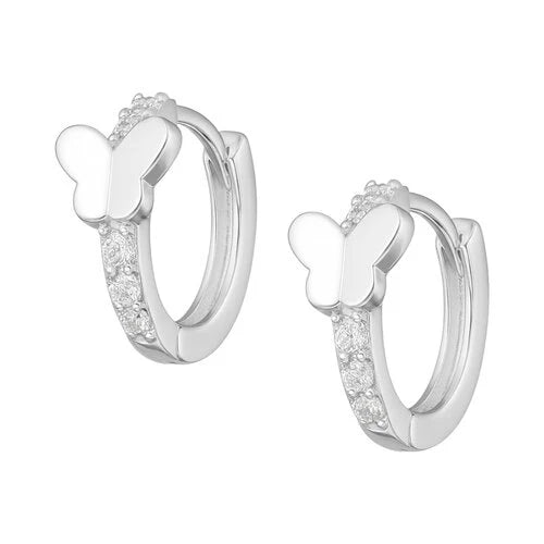 Argolla Huggie Mariposa Circones 12 mm