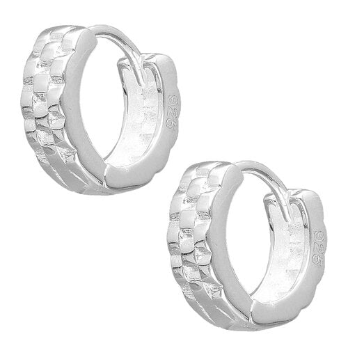 Argolla Huggie Trenzada 13 mm