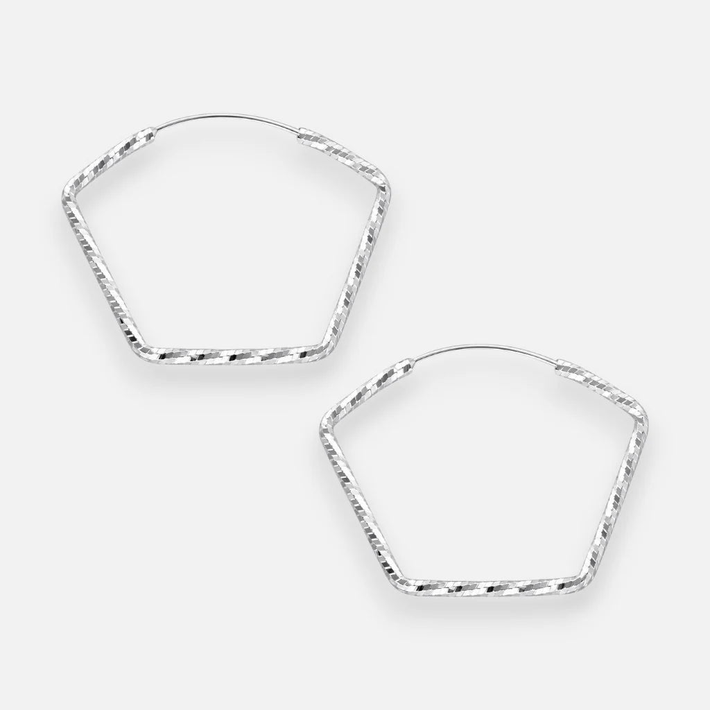 Argolla Pentágono Facetada 30x38 mm