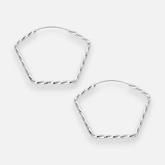 Argolla Pentágono Facetada 30x38 mm