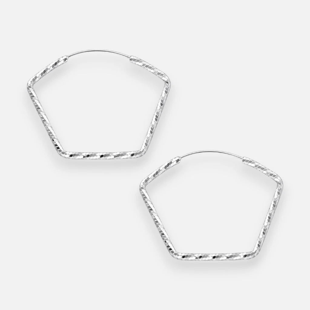 Argolla Pentágono Facetada 30x38 mm