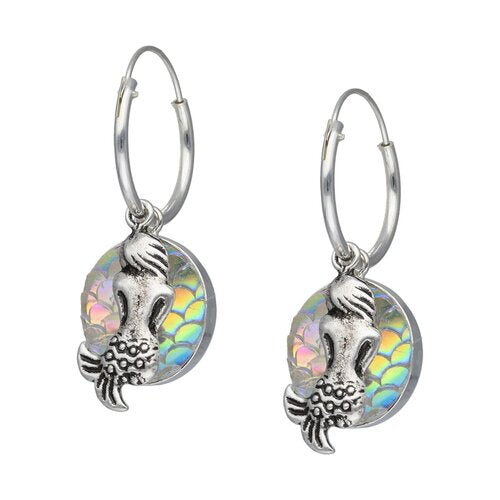 Argolla Sirena Cristal Tornasol 14 mm