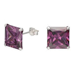 Aro Circón Amatista 10x10 mm