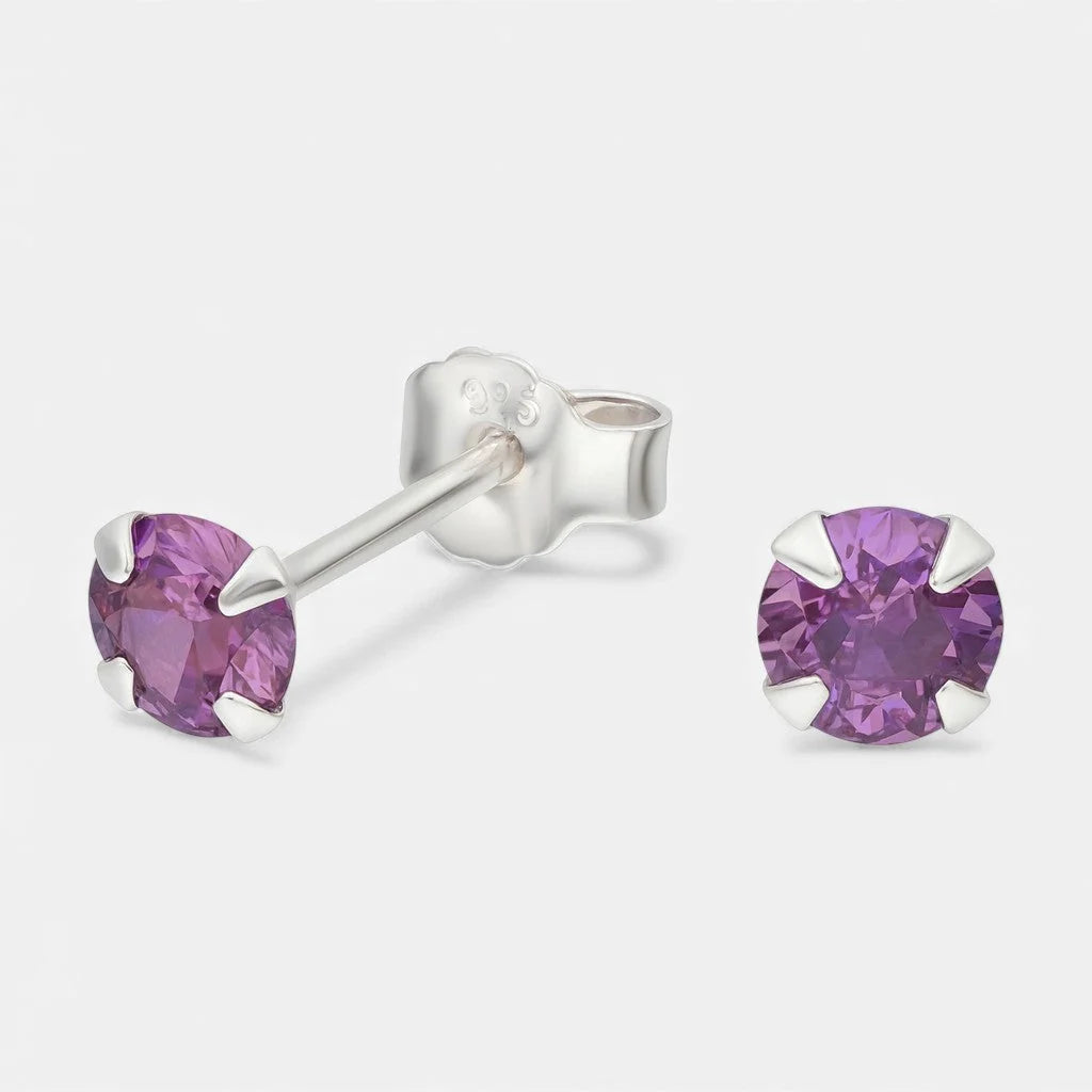 Aro Circón Amatista 4 mm