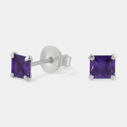 Aro Circón Amatista 4x4 mm