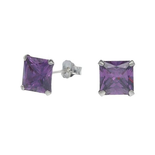 Aro Circón Amatista 6x6 mm