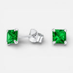 Aro Circón Esmeralda 4x4 mm