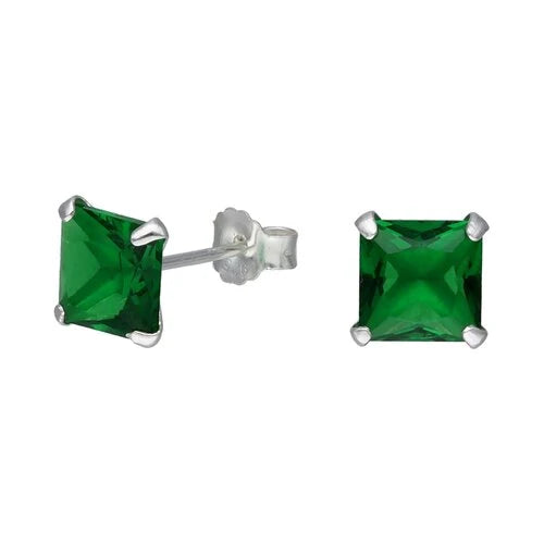Aro Circón Esmeralda 6x6 mm