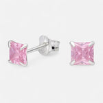 Aro Circón Rosa Francia 4x4 mm
