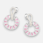 Aro Abstracto Perlas Circones Baguette Rosa Francia