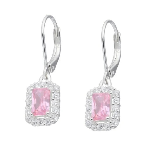 Aro Clip Circón Baguette Rosa Francia