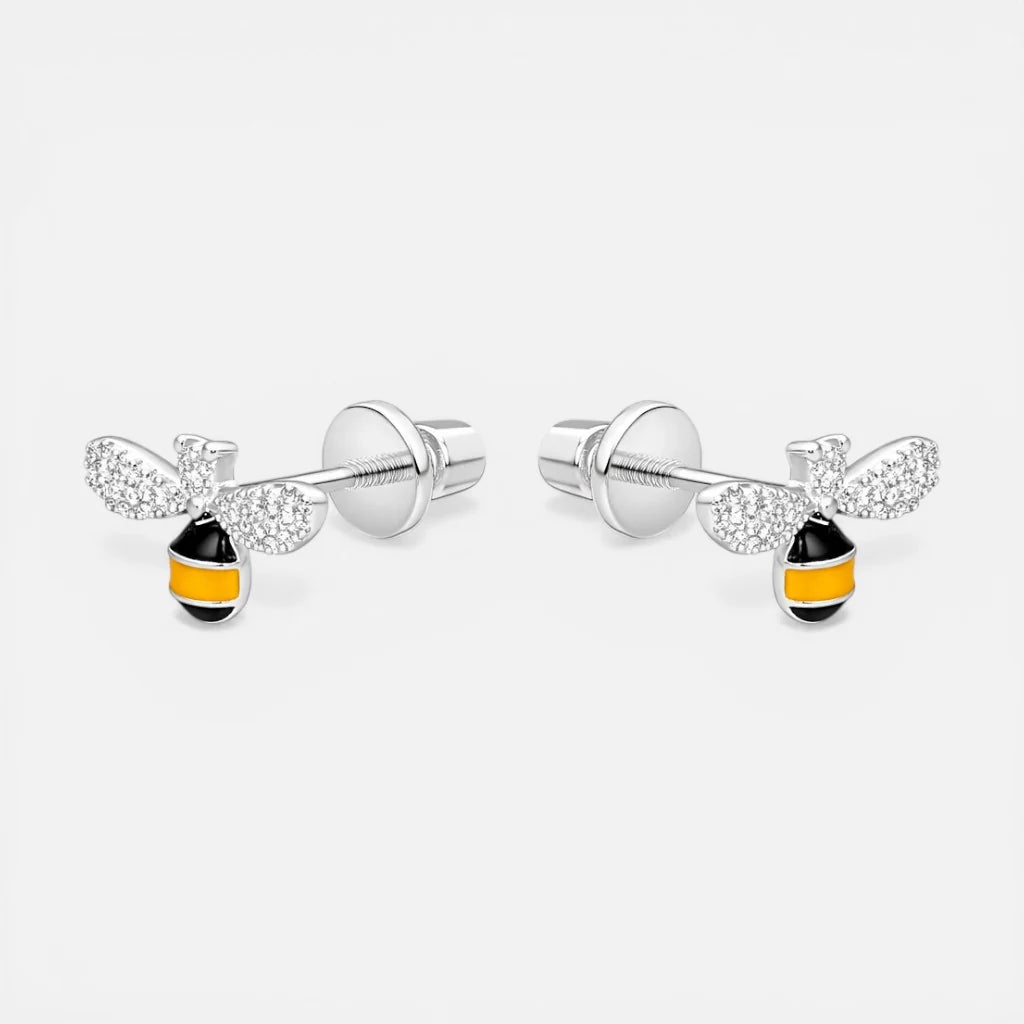 Aro con Tope Abeja Circones Esmaltada