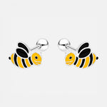 Aro con Tope Abeja Esmaltada 6x9 mm