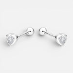 Aro con Tope Mini Corazón Circón 4 mm
