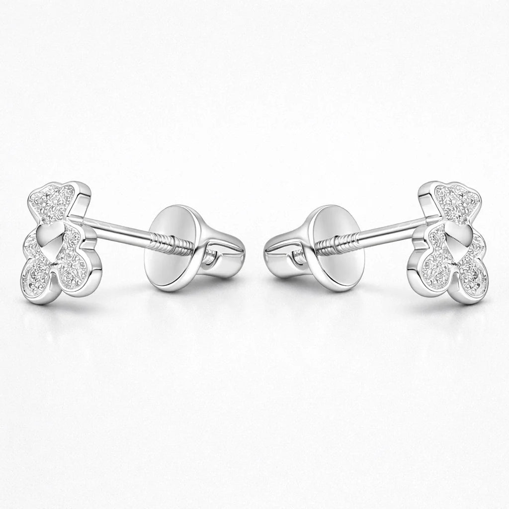 Aro con Tope Osito Corazón Circones 7x6 mm