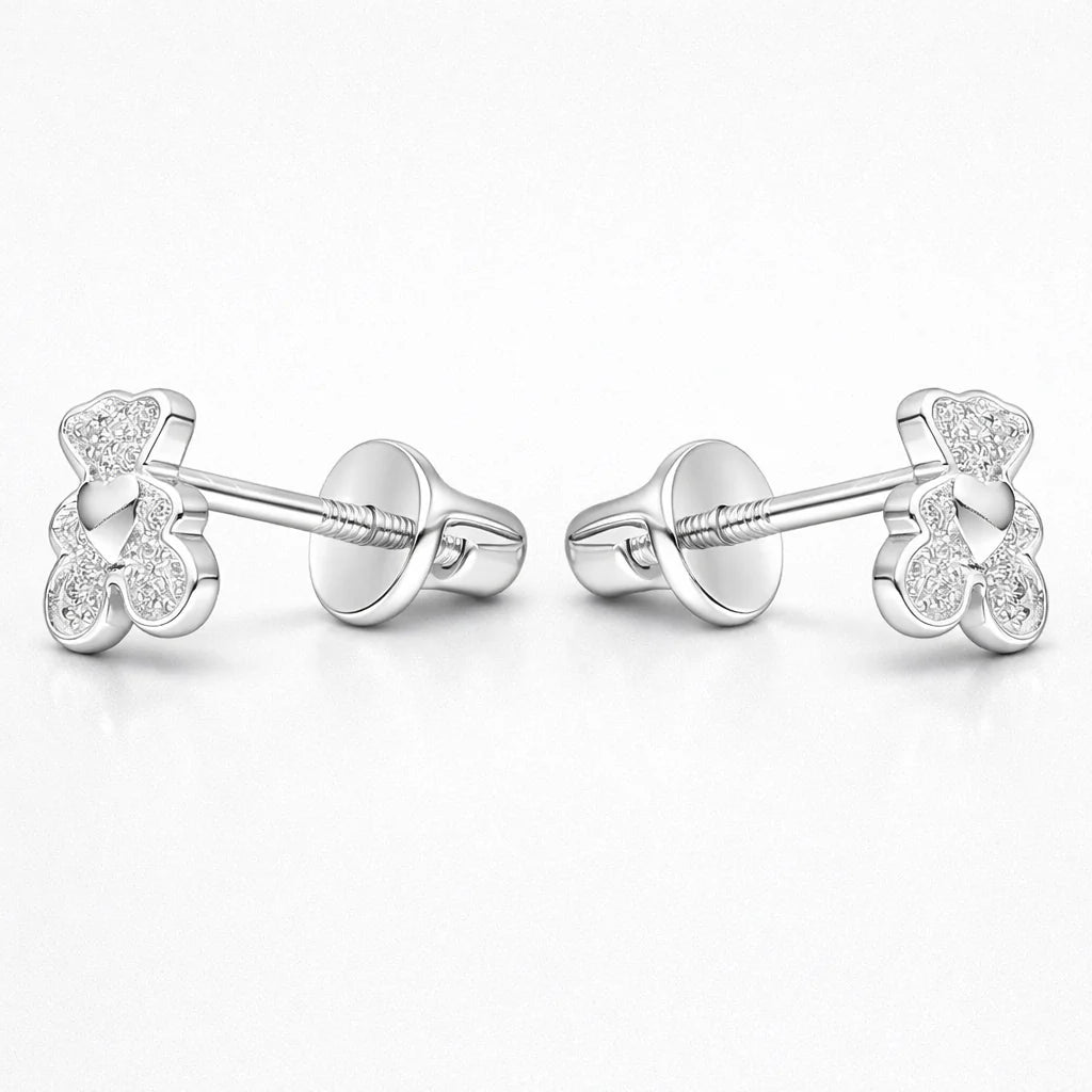 Aro con Tope Osito Corazón Circones 7x6 mm