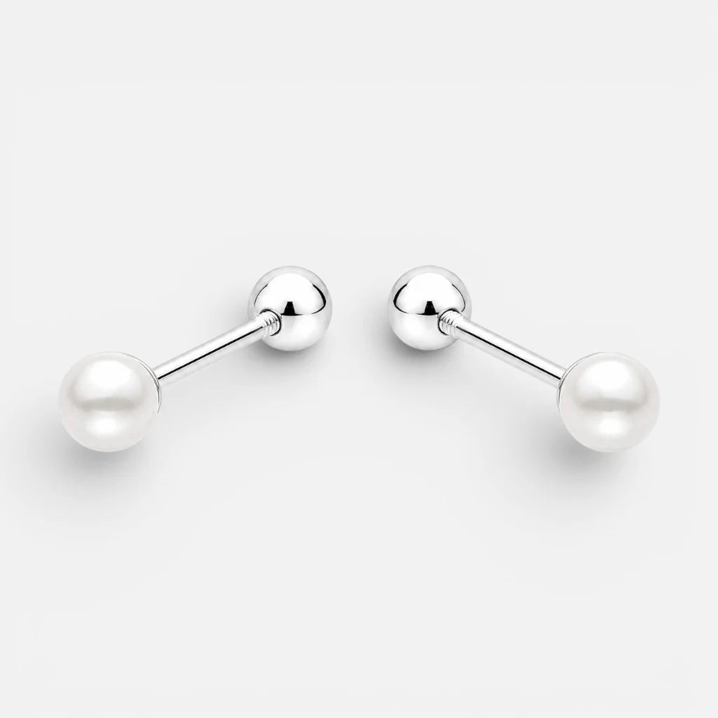Aro con Tope Perla 4 mm