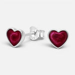 Aro Mini Corazón Burdeo Metalizado 5 mm