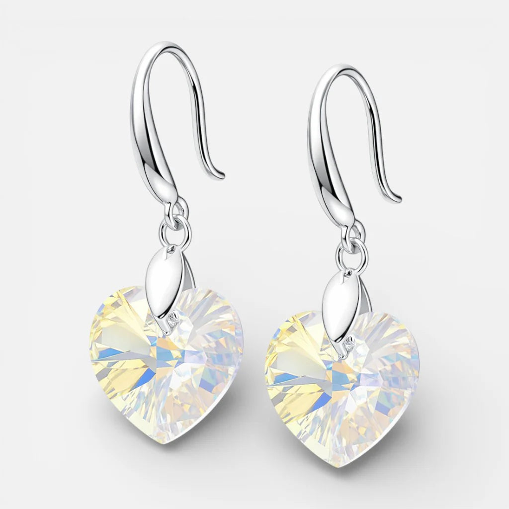 Aro Corazón Hecho con Cristal Swarovski Tornasol