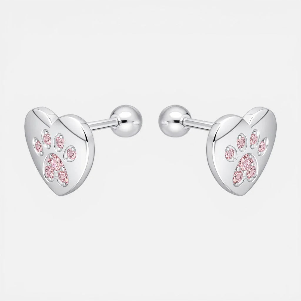 Aro con tope Corazón Patita Circones Rosa Francia