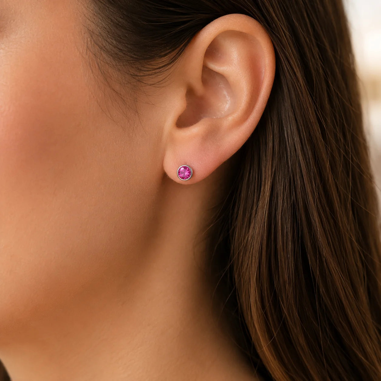 Aro Cristal Fucsia 6 mm