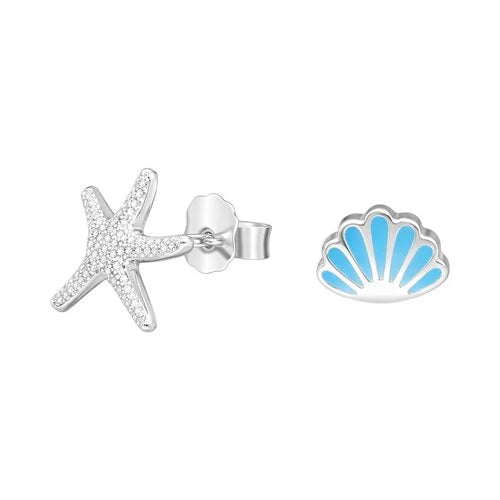 Aro Desigual Estrella de Mar Circones Concha Esmaltada