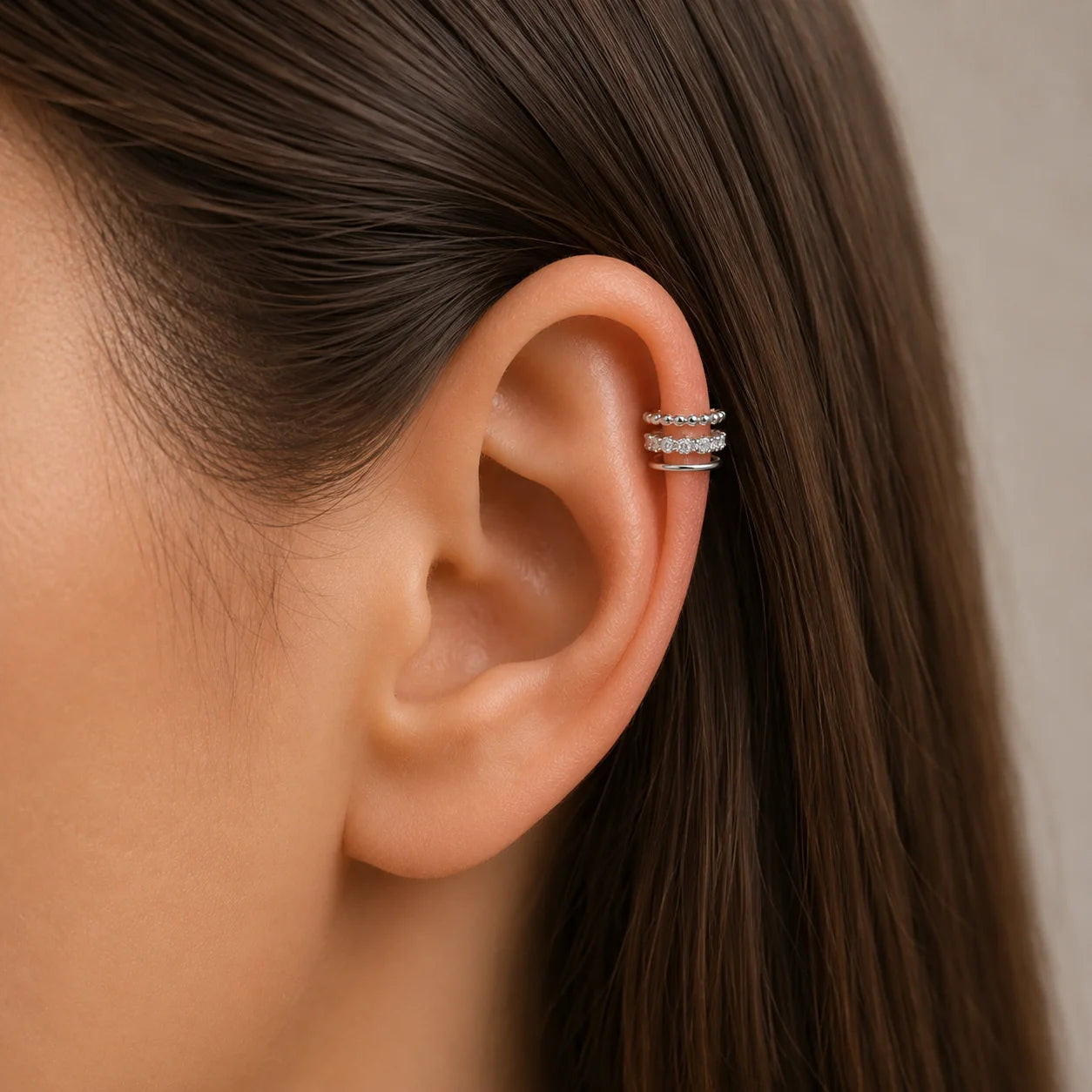 Aro Ear Cuff Esferas Circones
