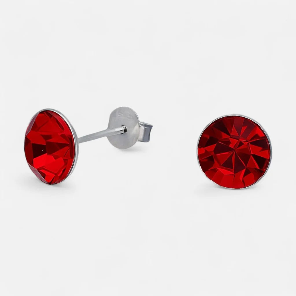 Aro Hecho con Cristal Swarovski Rojo 8 mm