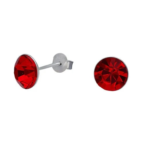 Aro Hecho con Cristal Swarovski Rojo 8 mm