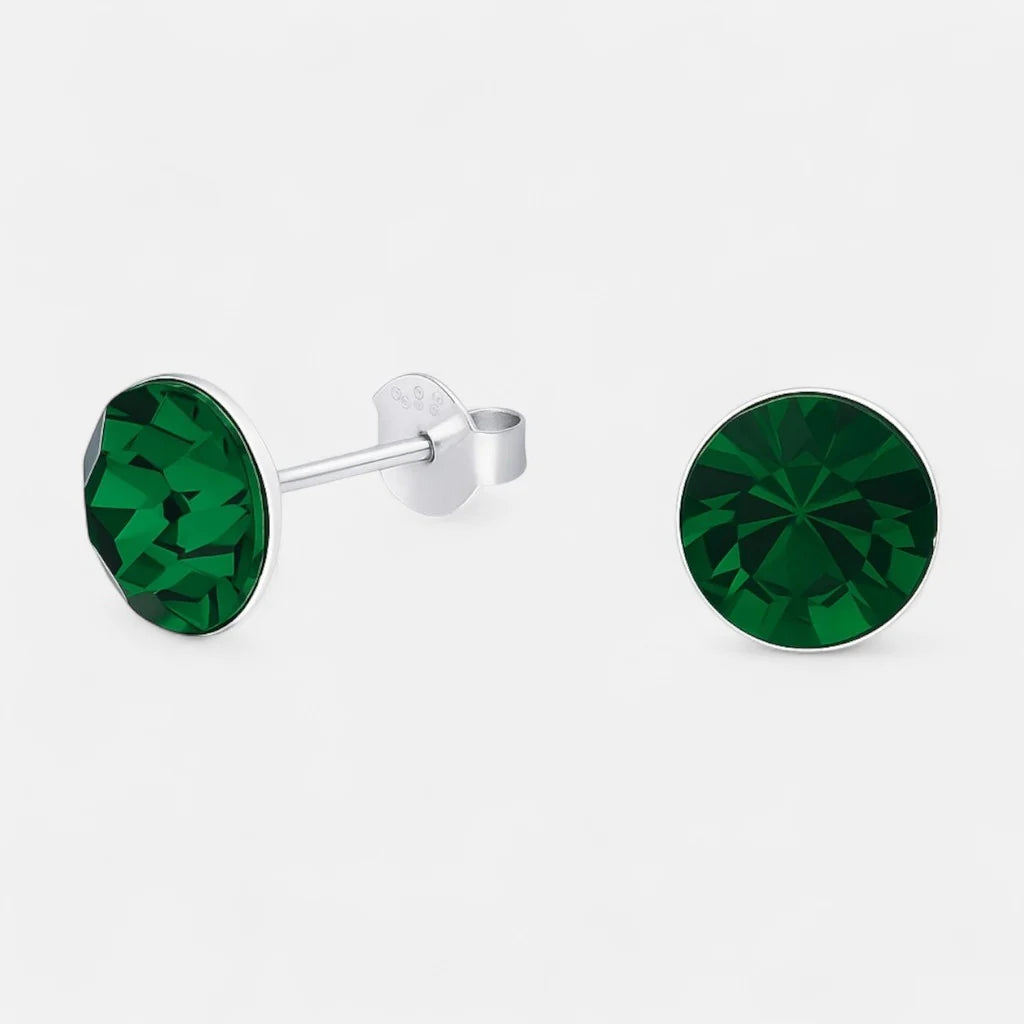 Aro Hecho con Cristal Swarovski Verde 8 mm