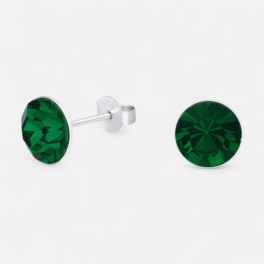 Aro Hecho con Cristal Swarovski Verde 8 mm