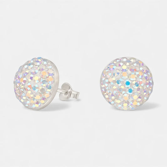 Aro Media Esfera Hecho con Cristal Swarovski Tornasol 12 mm
