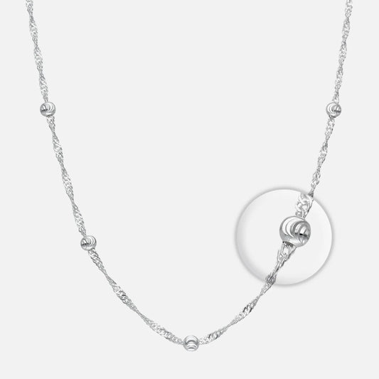 Cadena Singapur con Bolitas Facetadas 50