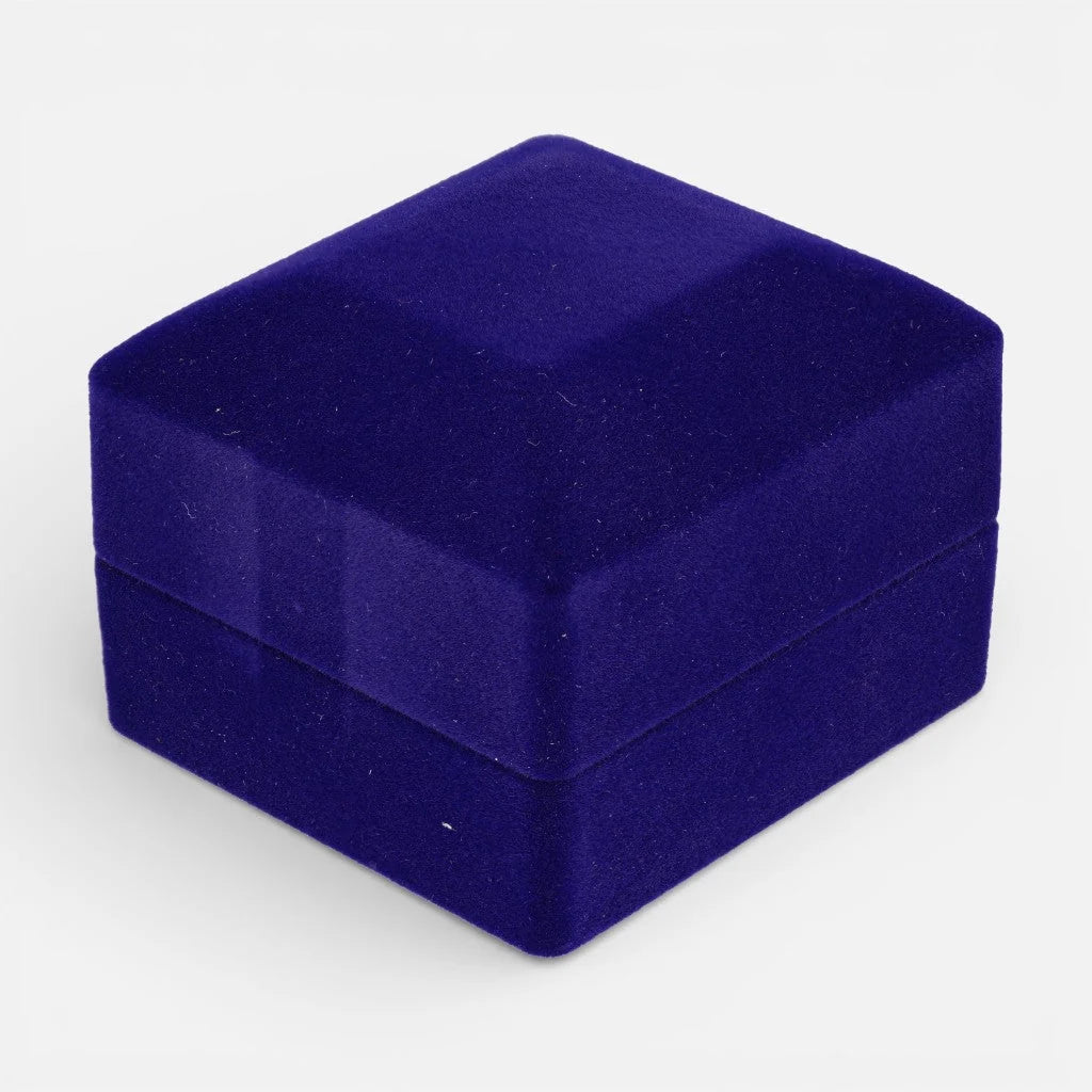 Cofre Anillo Terciopelo Azul