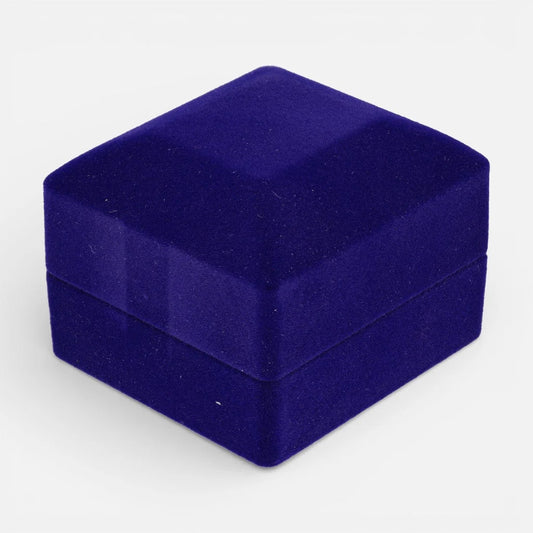Cofre Anillo Terciopelo Azul